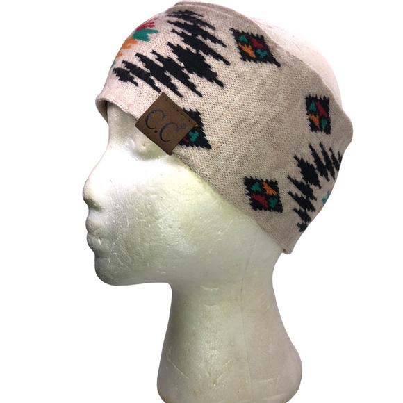 Southwestern Aztec Print Winter Ear Warmers Knit Headbands HeadWr - Picture 8 of 11